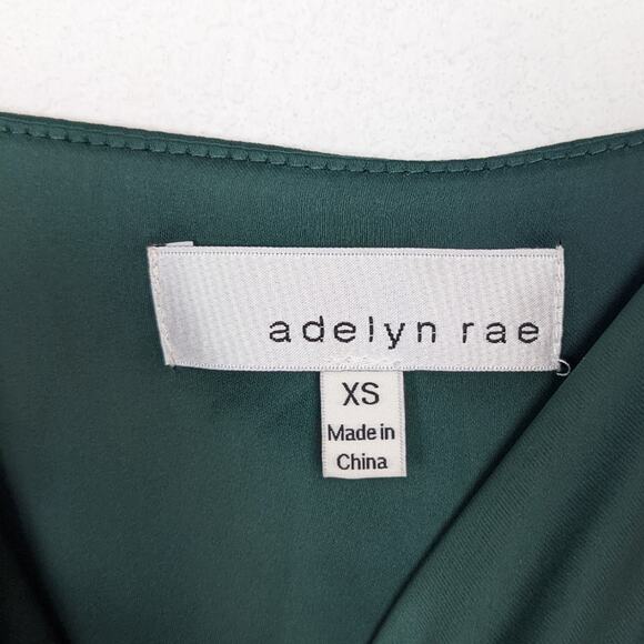 Adelyn Rae Aria Forrest Green Cowl Neck Mini Slip Dress Size XS - Picture 6 of 10